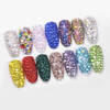 Glass rhinestones for nails red set of 5 sizes 1.2-2.0 mm.