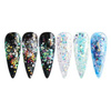 Glitter glitters for nail art, set of 6 colors