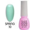 Hybrid nail polish Toki-Toki Spring SP10 green turquoise 5ml