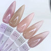 Hybrid nail polish with Cat Eye effect, caramel-beige Adore E-04 8ml