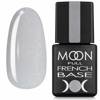 MOON Full Cover French Rubber Base 15 semi-transparent with glitter hybrid base 8ml