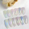 Pearl effect pearl powder for nail decoration, set of 6 colors + applicator