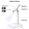 Portable LED USB Lamp Flashlight UV/LED for Manicure on Stand 360° White