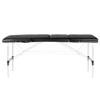 Professional folding massage table 3 segments with aluminum legs, black KOMFORT FIZJO 3