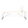 Professional folding massage table 3 segments with aluminum legs, cream KOMFORT FIZJO 3