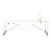 Professional folding massage table 3 segments with aluminum legs, white KOMFORT FIZJO 3