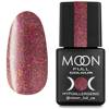 Reflective hybrid varnish MOON Full Flake Disco 01 red with glitter 8ml