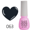 Toki-Toki 63 black with glitter hybrid nail polish 5ml