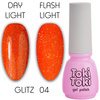 Toki-Toki Glitz GZ04 orange reflective hybrid varnish 5ml