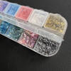 Translucent nail flakes OBW foil, set of 12 colors