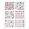 Water stickers for manicure, nail art, Love, BN-1495, sheet of 6 pcs