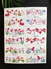 Water stickers for manicure, nail art, flowers, BN-1117  sheet of 6 pcs