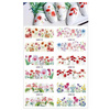 Water stickers for manicure, nail art, flowers, BN-1117  sheet of 6 pcs