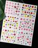 Water stickers for manicure, nail art,flowers, BN-1417, sheet of 6 pcs