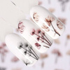 Water stickers for manicure, nail art,flowers, BN-1417, sheet of 6 pcs