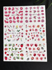 Water stickers for manicure, nail art,flowers, BN-1777, sheet of 6 pcs