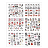 Water stickers for manicure, nail art, girl boss BN-1459 sheet of 6 pcs 