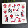 Water stickers for manicure, nail art, hearts, BN-1723