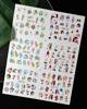 Water stickers for manicure, nail art, line art, BN-1627, sheet of 6 pcs