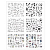 Water stickers for manicure, nail art, moon, BN-11609, sheet of 6 pcs