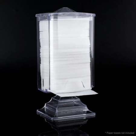 Transparent container for dust-free / cosmetic cotton pads on a leg