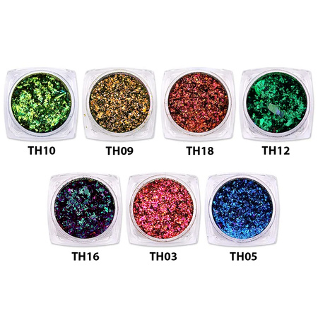 Iridescent flakes for nail decoration Kameleon Yukki Flakes TH03