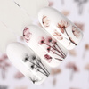 Water stickers for manicure, nail art,flowers, BN-1417, sheet of 6 pcs