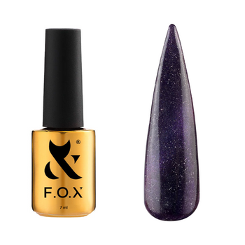 Гель-лак для нігтів котяче око F.O.X Cat Eye Galaxy 004 фіолетовий, 7 ml