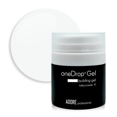 Adore One Drop Gel No.11 Baby Powder  - żel do przedłużania paznokci, 30 g