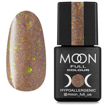 Reflective hybrid varnish MOON Full Flake Disco 05 beige with glitter 8ml