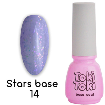 Toki-Toki Stars Base SB14 lilica fuksia with foil flakes 5 ml