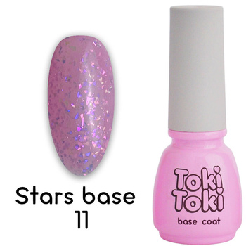 Toki-Toki Stars Base SB11 pink fuksia with foil flakes 5 ml