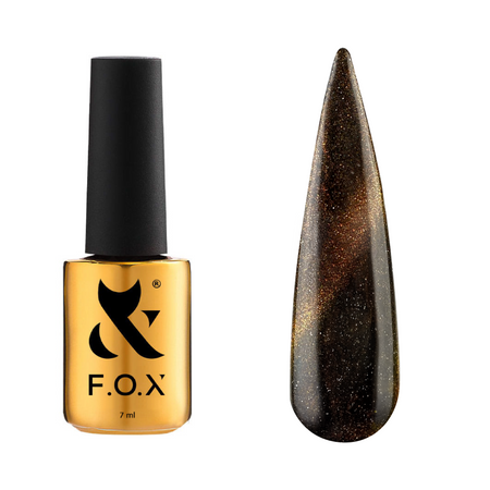 Гель-лак для нігтів котяче око F.O.X Cat Eye Galaxy 001 золотий, 7 ml