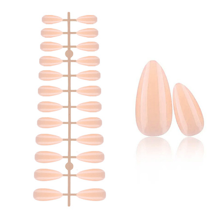 Gel tips for nail extension Almond Soft Nude 240 pcs