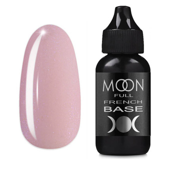 MOON Full Cover French Rubber Base 16 pink with glitter hybrid base 30 ml