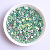 OPAL Green nail decoration rhinestones, mix set, sizes 1.4-4.6 mm