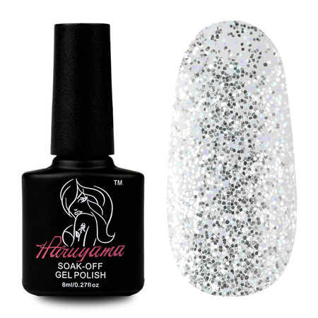 Gel Polish translucent with silver glitter Haruyama 040 8ml