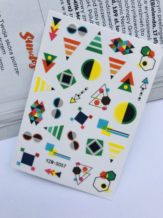 Self-adhesive nail stickers geometry YZW-S057