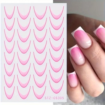 Nail Stickers HIT OF THE SEASON! Gradient French Ombre STZ-CS305 pale pink