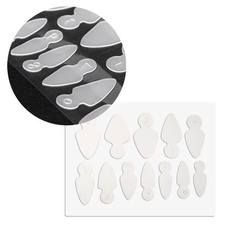 Silicone stencils for upper forms short almond, set of 12 pcs