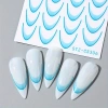 Nail Stickers HIT OF THE SEASON! Gradient French Ombre STZ-CS306 blue