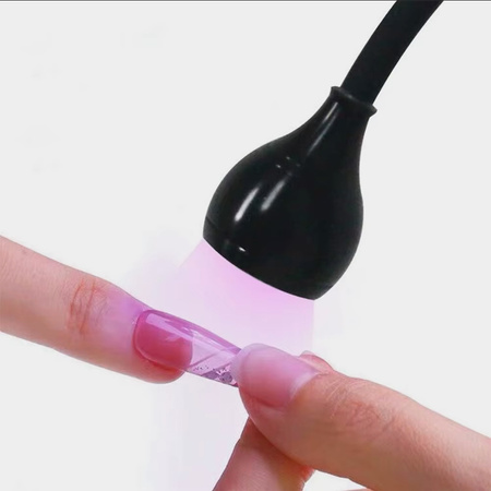 Flexible mini LED lamp - a clip-on flashlight for manicure White