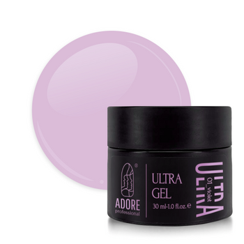 Colored nail modeling gel ADORE Ultra Gel №01 – lavender 30 ml