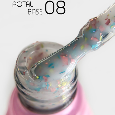 Hybrid base Toki Toki Potal Base 08 milky beige with foil flakes5 ml