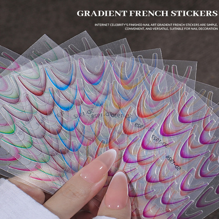 Nail Stickers HIT OF THE SEASON! Gradient French Ombre SD-1930 pink