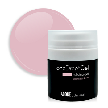 Adore One Drop Gel No.02 Ballerina Pink - nail extension gel, 30 g