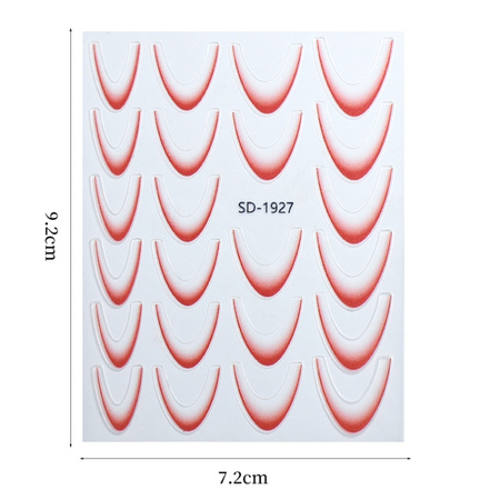 Nail Stickers HIT OF THE SEASON! Gradient French Ombre SD-1927 red