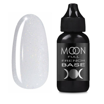 MOON Full Cover French Rubber Base 15 semi-transparent with glitter hybrid base 30 ml