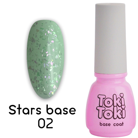 Baza hybrydowa Toki-Toki Stars Base SB02 zielony z płatkami folii 5 ml