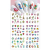 Water stickers for manicure, nail art, leaves, BN-1753, sheet of 6 pcs